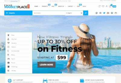 WooCommerce sticky menu